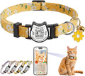Breakaway Cat Collar with QR Code ID Tag, Adjustable Cotton Kitten Collar with by Taghelp