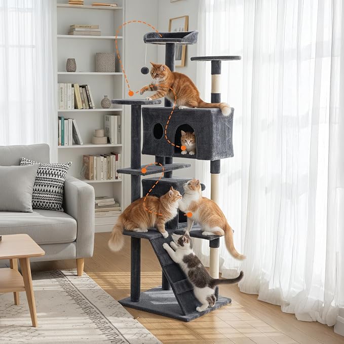Sweetcrispy 80 Inch Cat Tree Tower, Indoor Cat Condo - Image 7
