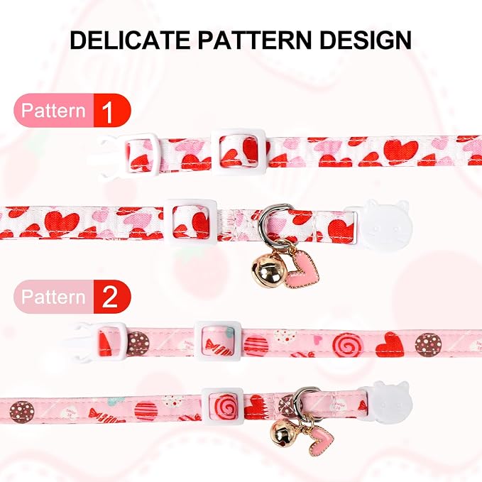 2 Pack Valentine's Day Cat Collar - Image 4