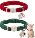 2 Pack Corduroy Cat Collars by Babolepet