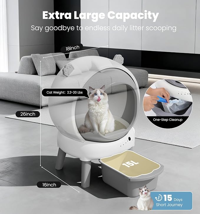 Self Cleaning Litter Box for Multiple Cats, Automatic Litter Box - Image 2
