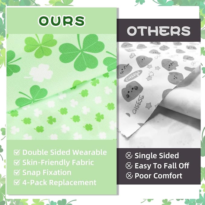 PAWCHIE St. Patrick's Day Dog Bandanas 4 Pack, Reversible Dog Party Triangle - Image 7