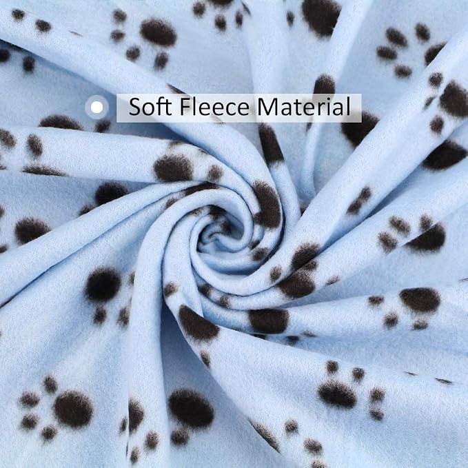 Comsmart Dog Blankets for Small Dogs, 6 Pack Puppy Blanket Cute Paw Print Pet - Image 2