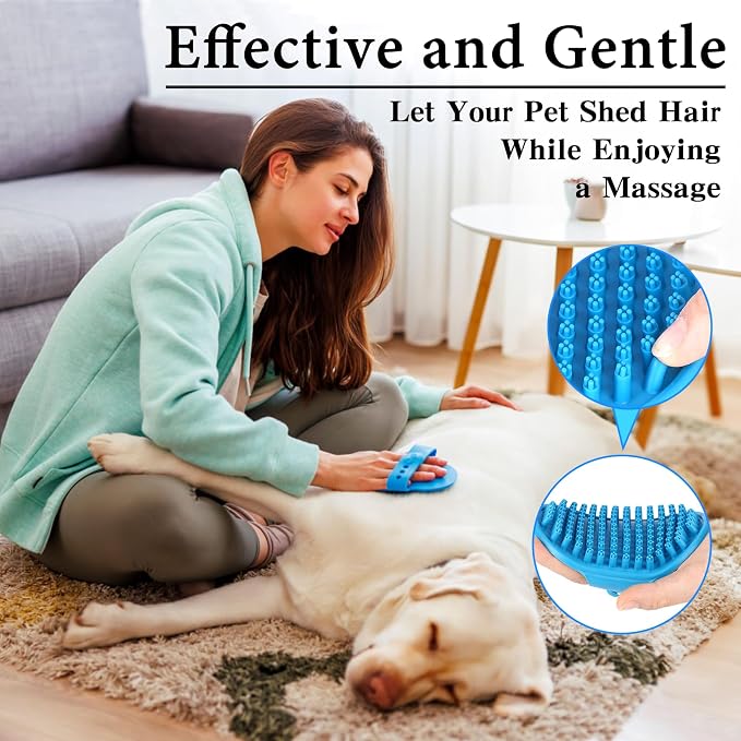 2PCS Dog Bath Brush with Adjustable Handle, Suitable - Image 3