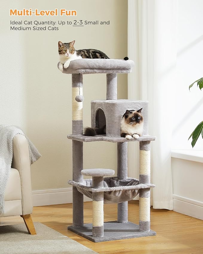 Cat Tree for Indoor Cats, 45.7" Multi-Level Cat Tower - Image 2