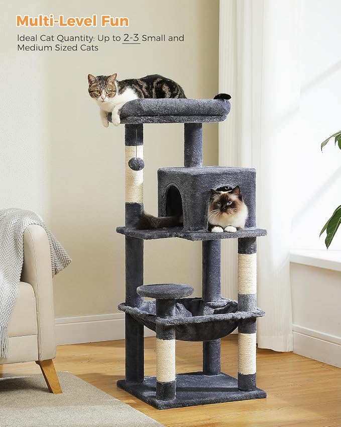 Cat Tree for Indoor Cats, 45.7" Multi-Level Cat Tower - Image 2
