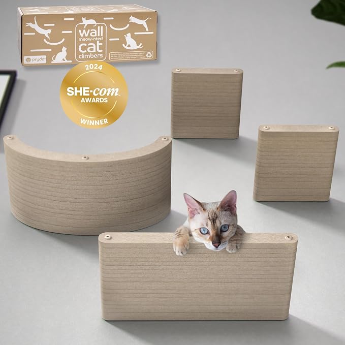 Wall Mounted Cat Shelves by Pryde Pets by PrydePets