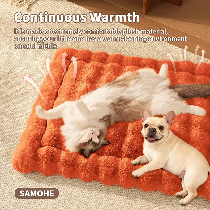 Self-Warming Cat Bed, Plush Faux Fur Pet Bed Mat - Image 3