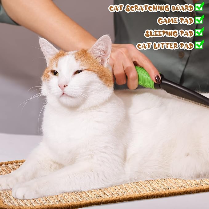 Tuanse 4 PCS Cat Scratcher Mat, 15.7 x 7.8 Inches Sisal Cat Scratching Pad - Image 6
