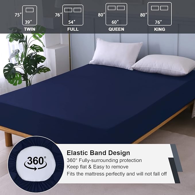 Twin Mattress Protector Waterproof, Fitted Sheet Style Breathable Cooling - Image 5