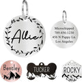 Ultra Joys Stainless Steel Pet ID Tag Dog Name Tags Personalized Front and Back by UltraJoys