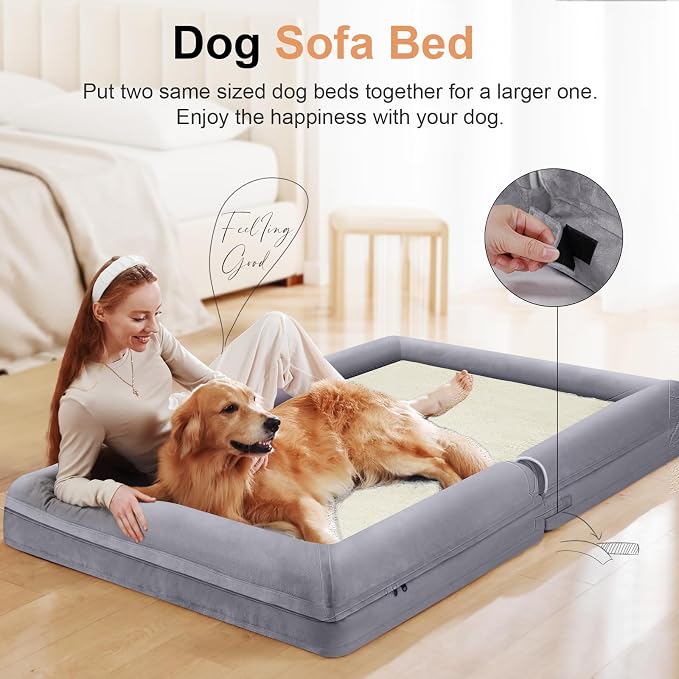 Large Dog Bed Orthopedic Washable: Beds Bolster XXL Bed Big XLarge Dogs Egg - Image 3