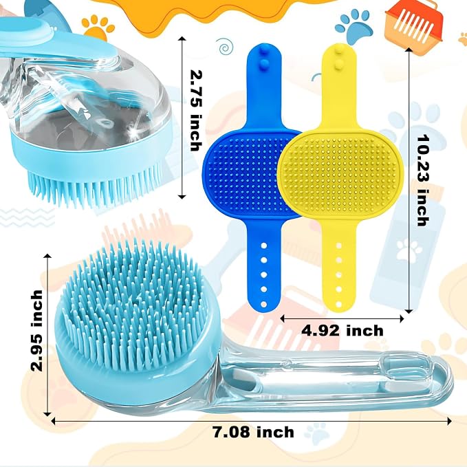 3Pcs Dog Bath Brush, Dog Scrubber - Image 7