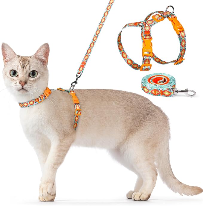 Dooradar Cat Harness and Leash, Escape Proof Adjustable Kitten Vest, by Dooradar