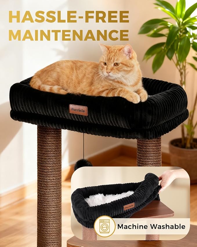 Modern Cat Tree for Indoor Cats, Nordic Loft Style, Wooden Cat Tower - Image 5