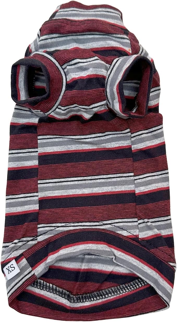 Vintage Stripes Sphynx Hairless Cats Shirt Cotton Cat Turtleneck Pet Clothes by Kitipcoo