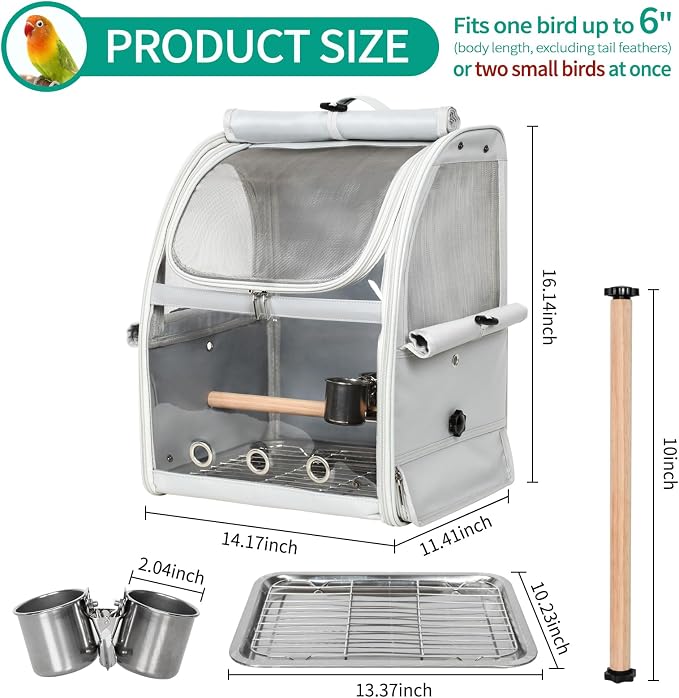 Bird Carrier Bag, Bird Travel Cage - Image 2