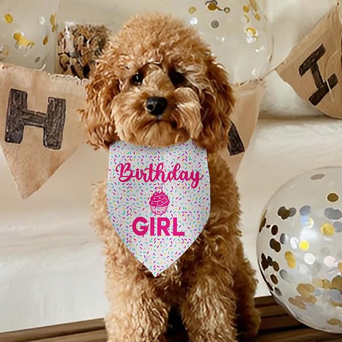 Dog Birthday Bandana Birthday Girl Pet Scarf Bibs Accessories Party Supplies - Image 5