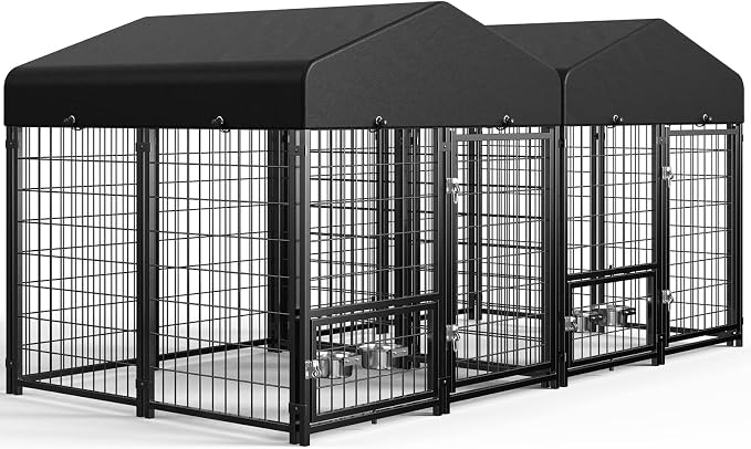 Sino Luban 2PCS Outdoor Dog Kennel Outside Run by SINOLUBAN