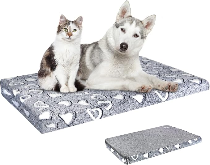 VANKEAN Dog Crate Mat Reversible Cool and Warm, Stylish Dog Bed by VANKEAN