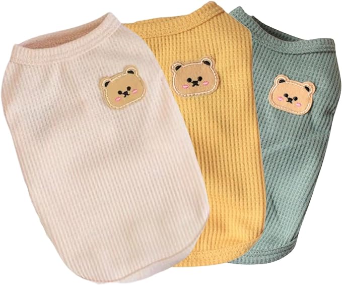 Cotton Dog & Cat Shirt Summer Lightweight Pet T-Shirts Soft Breathable Stretchy by BIECWIAY