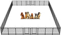 Dog Fence Outdoor 32 Piece Panels 32" Height, Square Steel Pipe by Committedtobetterpetlife