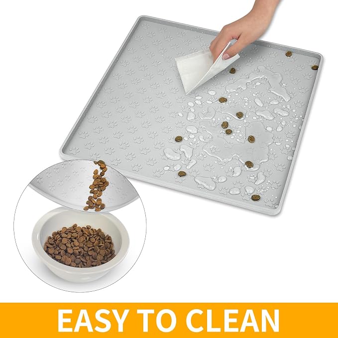 Ptlom Dog Food Mat Anti-Slip Bowl Mats - Image 5
