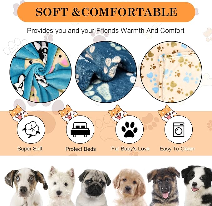 Rezutan Premium Dog Blankets for Large Dogs & Cat Flannel Blanket Washable - Image 2