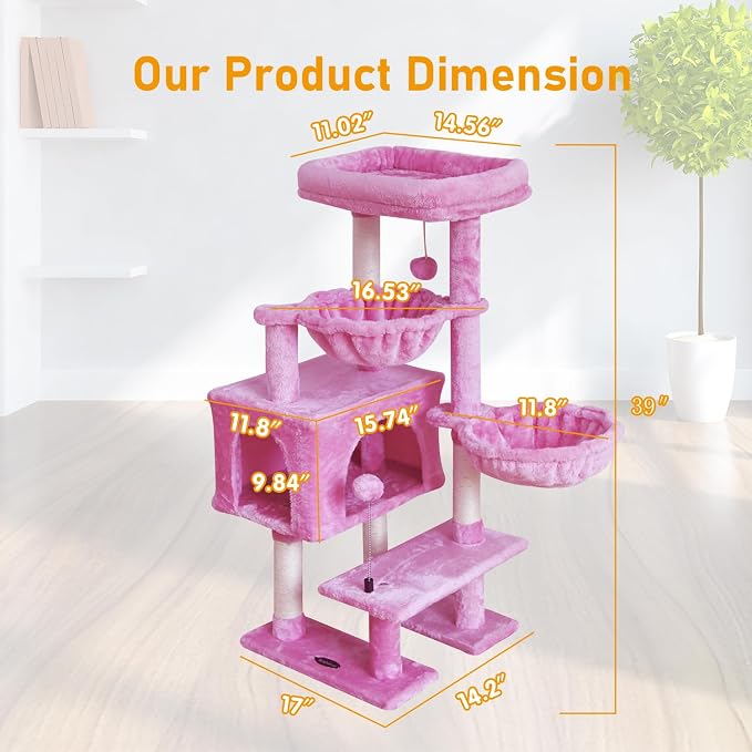 KIYUMI Cat Tree Cat Tower Condo - Image 5