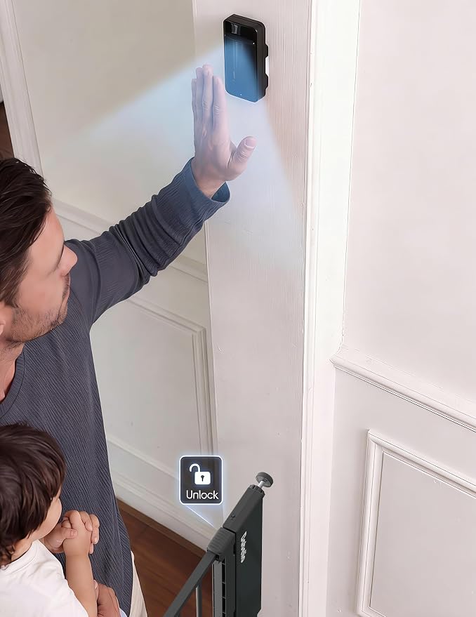 Babelio Smart Baby Gate with Auto-Unlock/Close, Pressure Mounted No Drill - Image 8