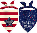 4th of July Dog Bandanas, Patriotic Party Pet Decorations 2 Pack, Adjustable by Unknown