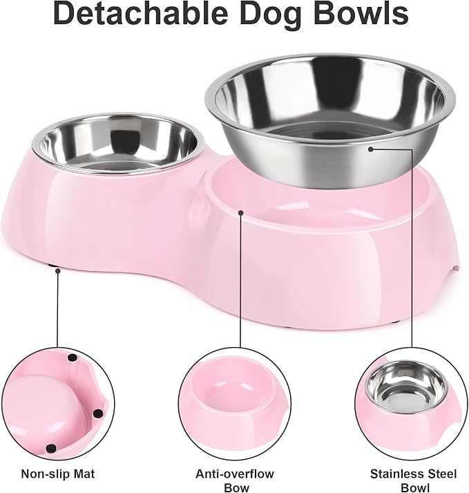 Double Dog Bowls Set – Non-Slip Pet Food & Water Dishes - Image 4
