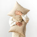 Pack of 2 Oversized Leather Pillow Cover Neutral Decorative, by GEGELICA