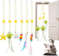 6 PCS Interactive Cat Feather Toys, Indoor Hanging Retractable Cat Toy by JIARON