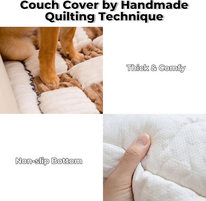 FUNNY FUZZY Pet Couch Covers for Sofa, Couch Covers for Dogs Washable Dog Couch - Image 3