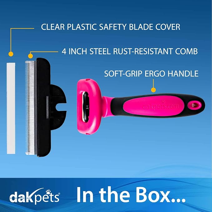 DakPets Stainless Steel Pet Deshedding Tool - Image 8