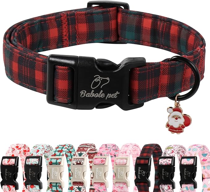 Christmas Dog Collar for Medium Dogs by Babolepet