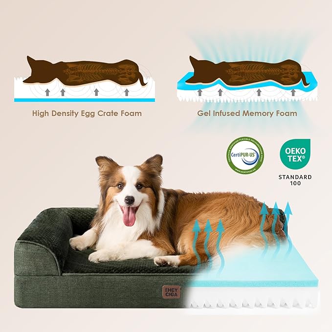 EHEYCIGA Large Dog Bed Memory Foam - Image 4
