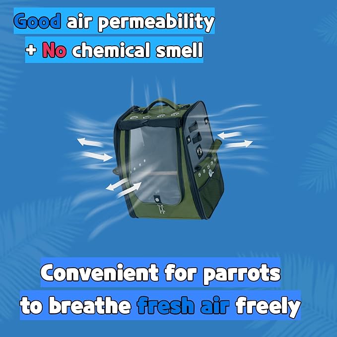 Birds Day Bird Carrier Backpack-Parrot Travel Cage - Image 3