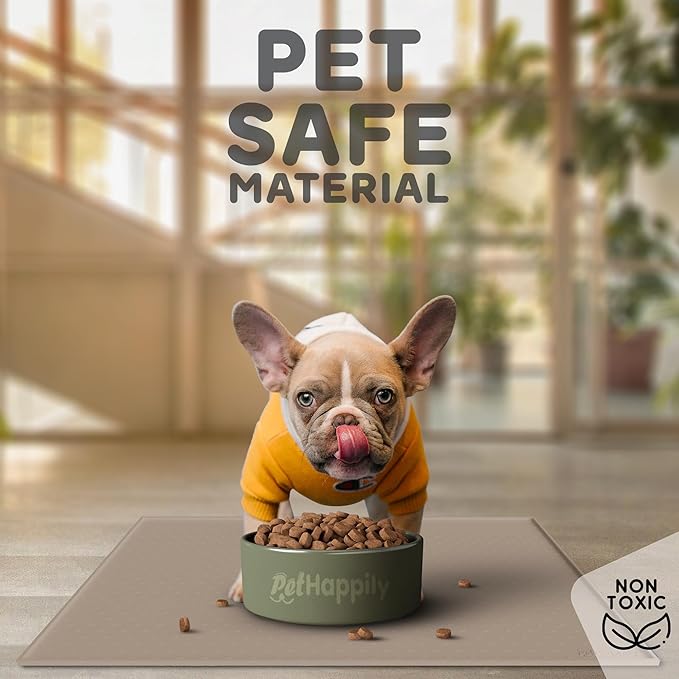 Dog Food Mat - 28x18 Raised Edges Dogs Mat - Image 3