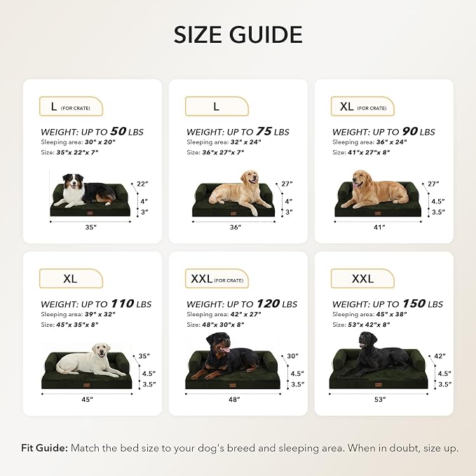 Orthopedic Dog Beds for Large Sized Dogs, Waterproof Egg Crate Foam Medium Dog - Image 5