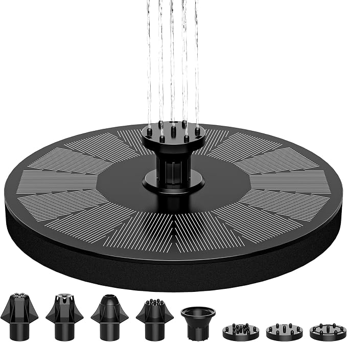 Solar Fountain, Floating Solar Powered Water Fountain Pump by AUTGA