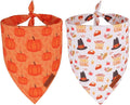 PTDECOR Thanksgiving Fall Dog Bandanas, Happy Thanksgiving Pumpkin Triangle by PTDECOR