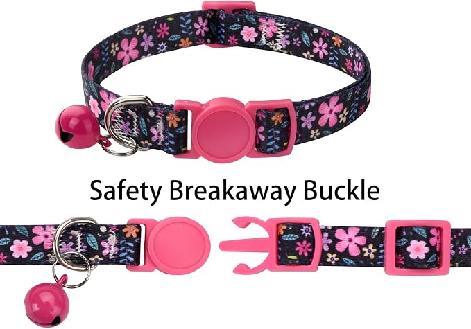 Cat Collar Breakaway with Bells, 3 Pack Girl Boy Pet Cat Collar with Bohemia - Image 3