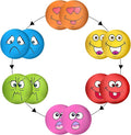 Squeaky Dog Toys Funny Face Chewing Latex Rubber Soft Fetch Play Interactive by Coricorsu