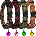 4PCS Breakaway Cat Collars by BUDKAS