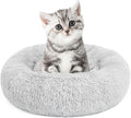MIXJOY Calming Cat Beds for Indoor Cats, Fluffy Small Cat Cuddler Bed, by MIXJOY