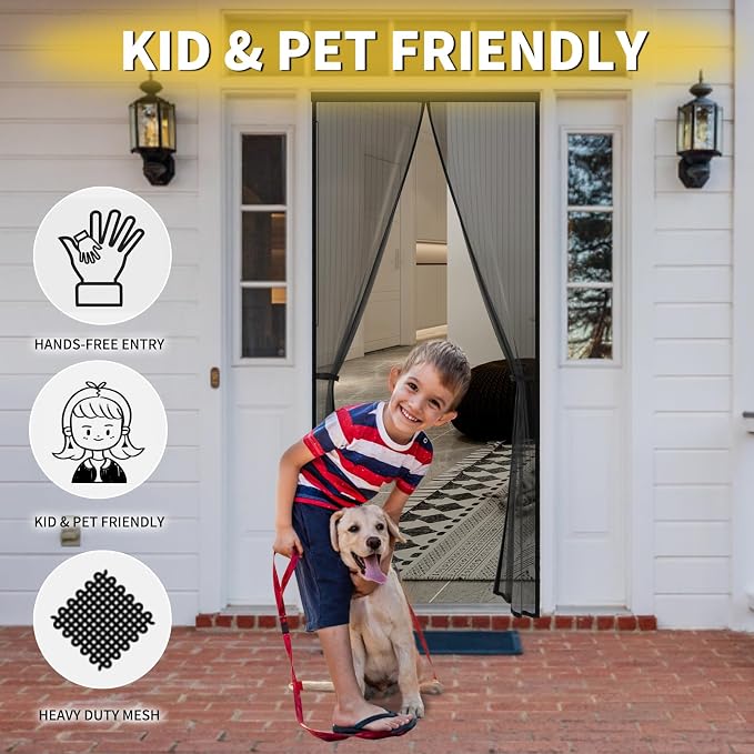 Magnetic Screen Door -Fit for Door Size:36x78 Inch, Screen Door Size - Image 4
