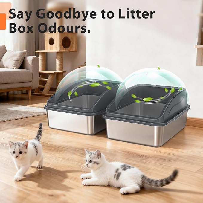 2 Pack Stainless Steel Litter Box - Image 7