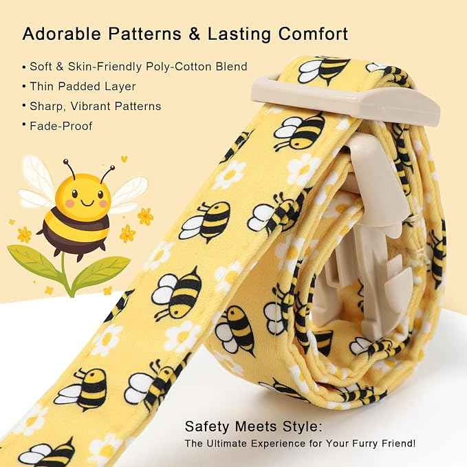 Bee & Daisy Dog Collar for Medium Dogs